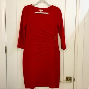 Flattering dress! Bright red. Size 8.